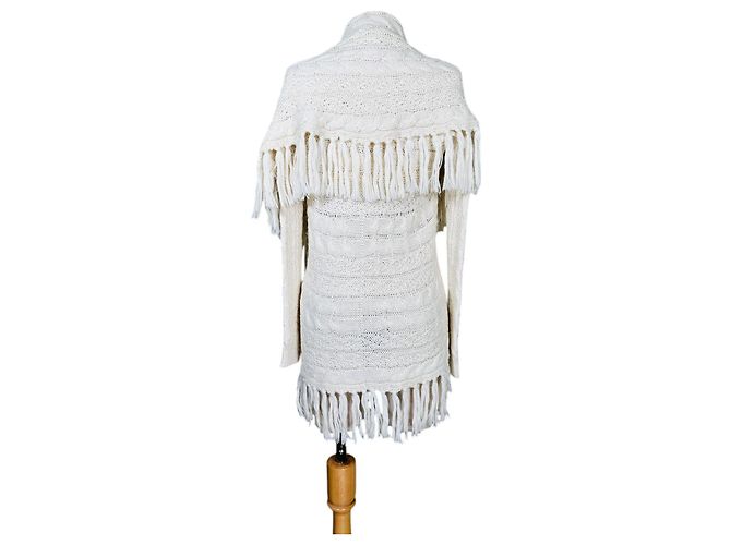 Ralph Lauren Cardigan Elfenbein Wolle Alpaka Weiß - Ansicht 4