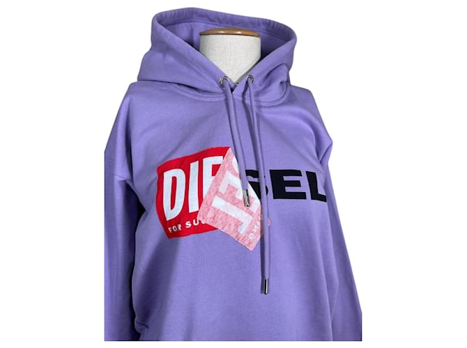 Sudadera Diesel Morada con Logo Algodón Púrpura - vista 2