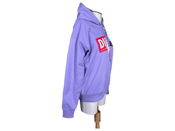 Sudadera Diesel Morada con Logo Algodón Púrpura - vista 3
