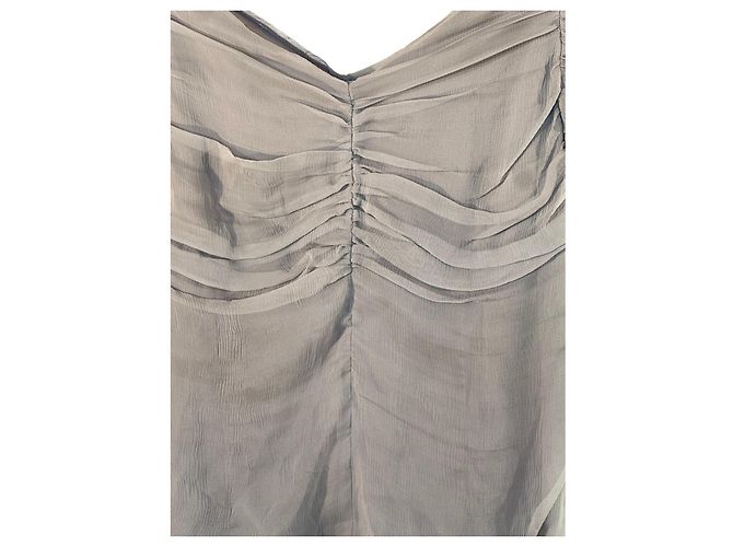 Dries Van Noten Bluse mit Raffung Grau - Ansicht 3
