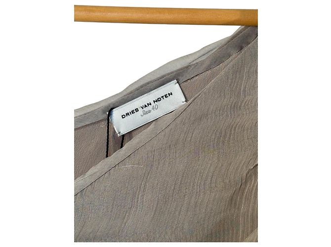 Dries Van Noten Bluse mit Raffung Grau - Ansicht 5