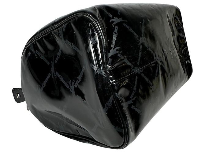 Borsa da bowling Longchamp Boston in pelle verniciata nera Nero - vista 10