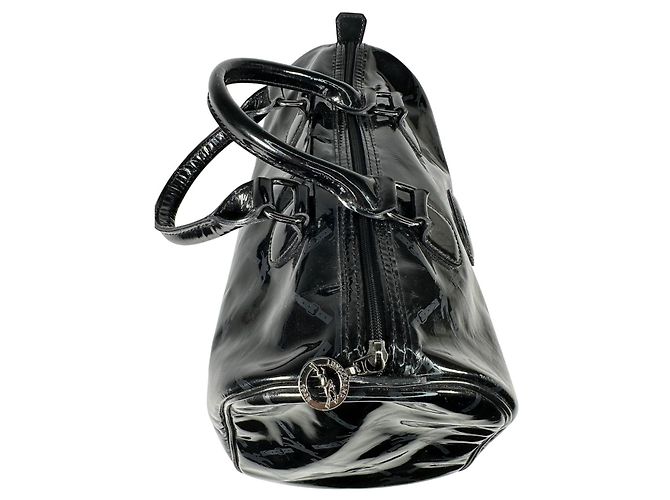 Borsa da bowling Longchamp Boston in pelle verniciata nera Nero - vista 11