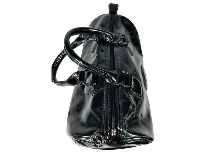 Borsa da bowling Longchamp Boston in pelle verniciata nera Nero - vista 6