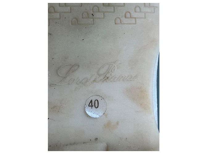 Mocassini Loro Piana Summer Walk beige in pelle di vitello - vista 9