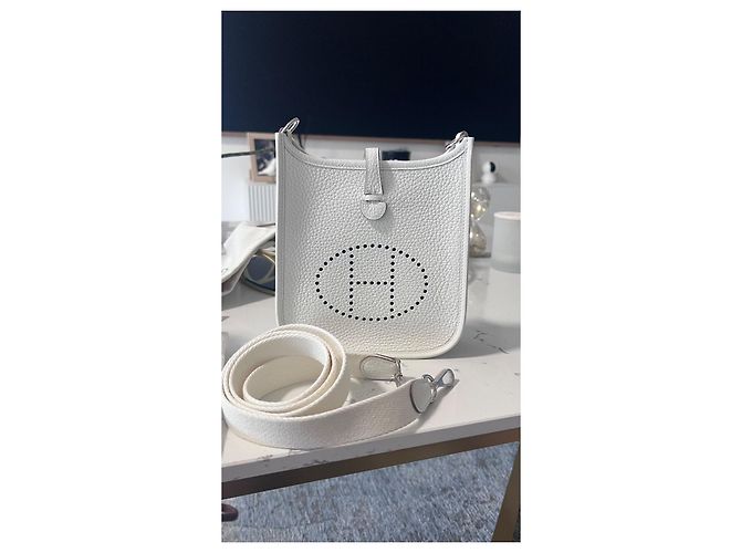 Hermès Evelyne 16 pelle bianca nuova sotto plastica Bianco - vista 2