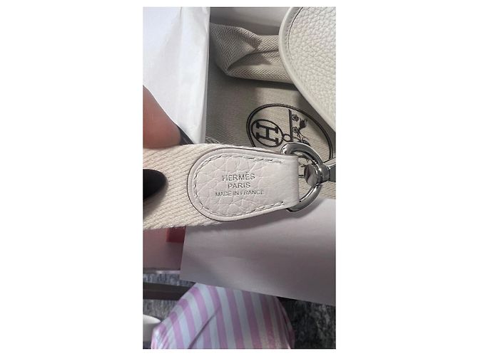 Hermès Evelyne 16 pelle bianca nuova sotto plastica Bianco - vista 5
