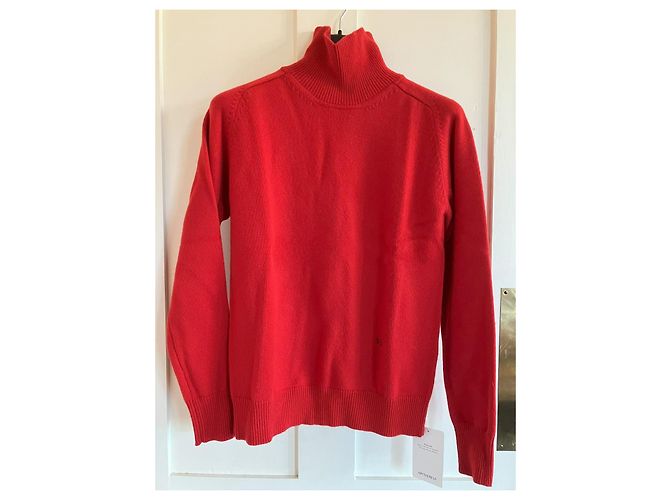 Victoria Beckham Rollkragenpullover aus rotem Kaschmir - Ansicht 3