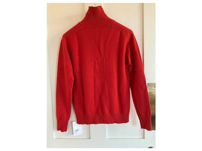 Victoria Beckham Rollkragenpullover aus rotem Kaschmir - Ansicht 4