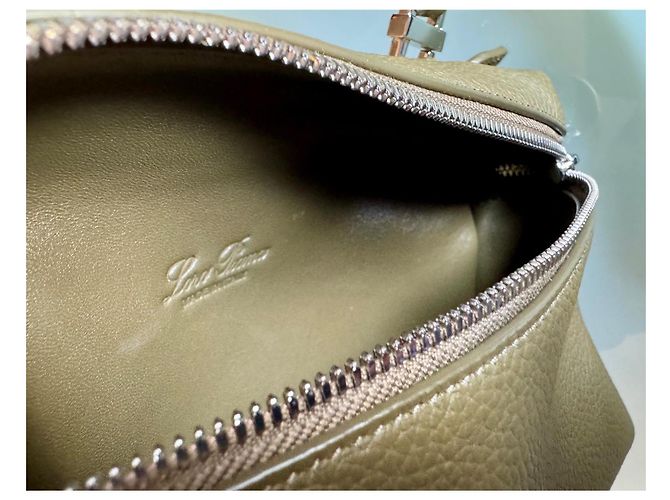 Borsa a mano Loro Piana Extra Pocket L19 Verde Oliva Pelle - vista 7
