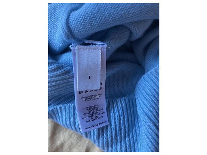 Victoria Beckham Rollkragenpullover aus Kaschmir Hellblau - Ansicht 3