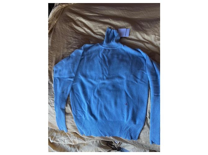 Victoria Beckham Rollkragenpullover aus Kaschmir Hellblau - Ansicht 4