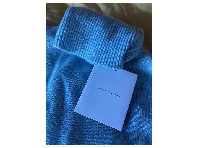 Victoria Beckham Rollkragenpullover aus Kaschmir Hellblau - Ansicht 5