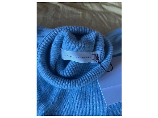 Victoria Beckham Rollkragenpullover aus Kaschmir Hellblau - Ansicht 6