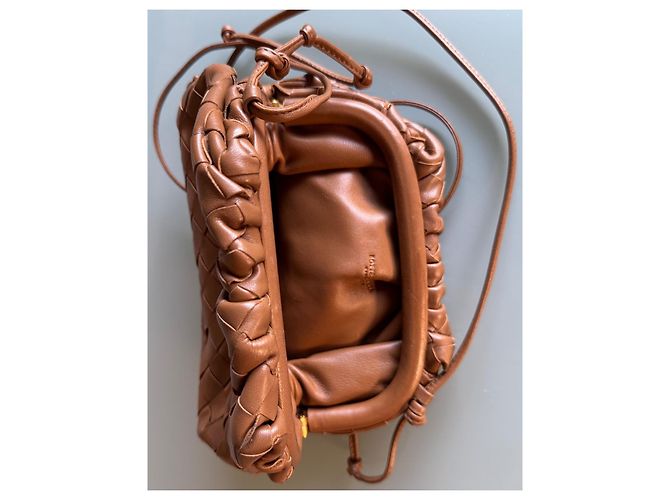 Bottega Veneta Mini Pouch Intrecciato Caramello - vista 10