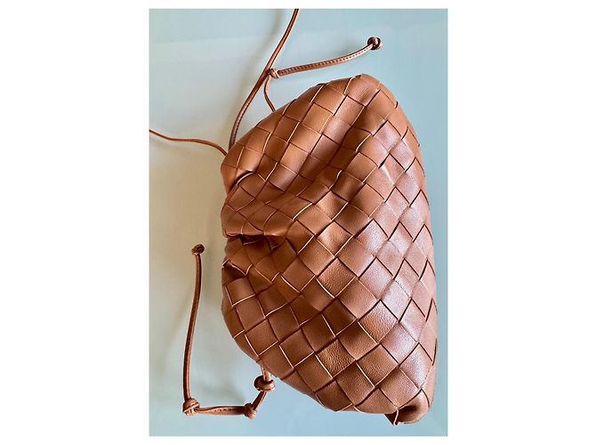 Bottega Veneta Mini Pouch Intrecciato Caramello - vista 3