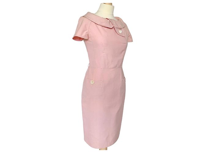 Vestido Christian Dior de lã e seda rosa - vista 3
