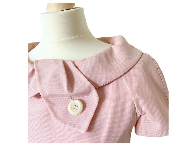 Vestido Christian Dior de lã e seda rosa - vista 4