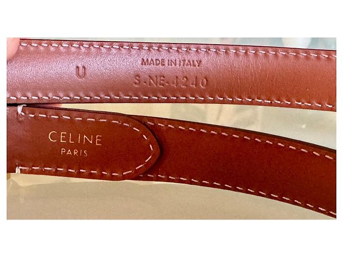 Céline Triomphe Gürtel dunkelbraun Pelz - Ansicht 2