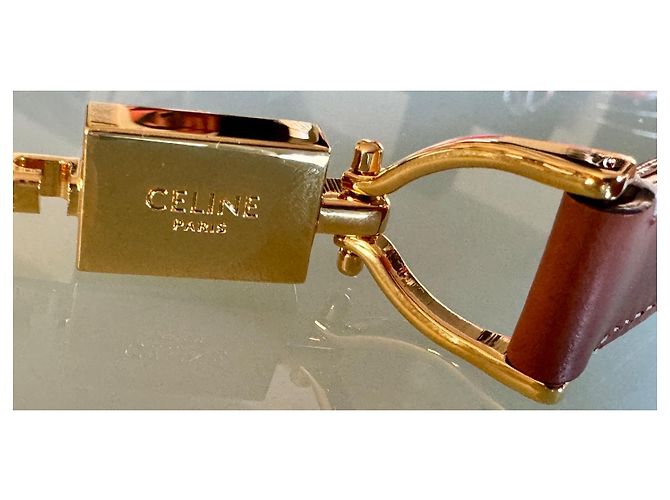 Céline Triomphe Gürtel dunkelbraun Pelz - Ansicht 3