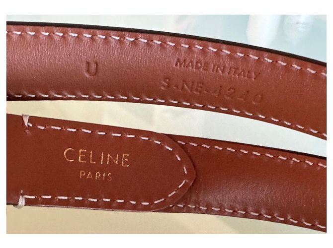 Céline Triomphe Gürtel dunkelbraun Pelz - Ansicht 5
