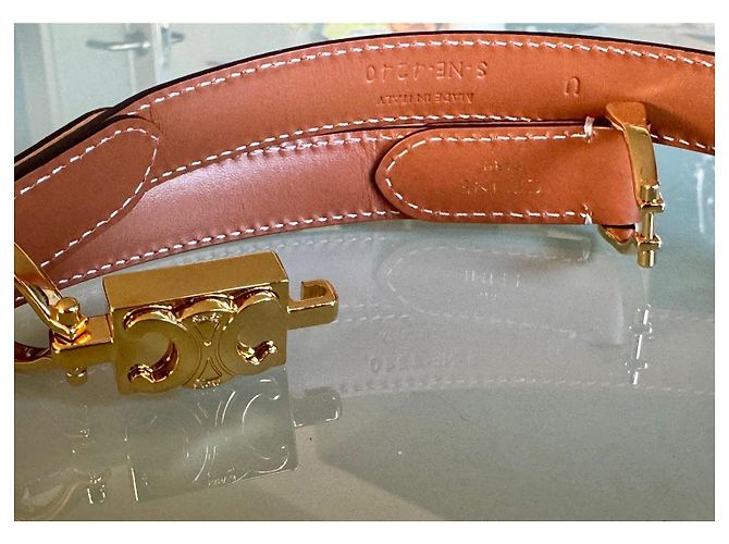 Céline Triomphe Gürtel dunkelbraun Pelz - Ansicht 6