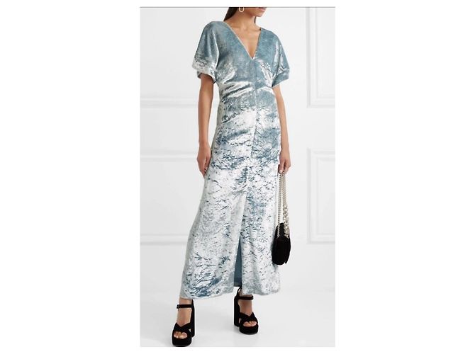Sonia Rykiel Samtkleid in Blau Größe 36 - Ansicht 2