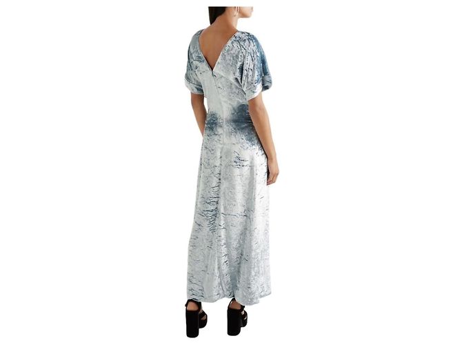 Sonia Rykiel Samtkleid in Blau Größe 36 - Ansicht 3