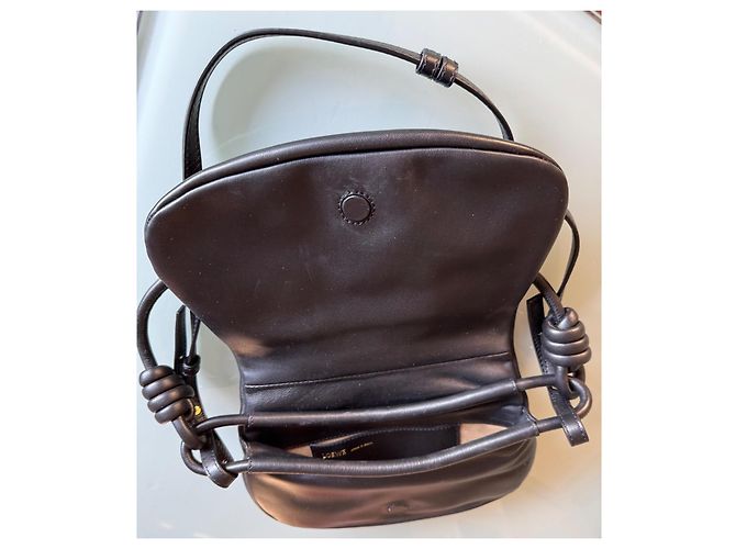 Borsa a mano Loewe in pelliccia nera Nero - vista 7