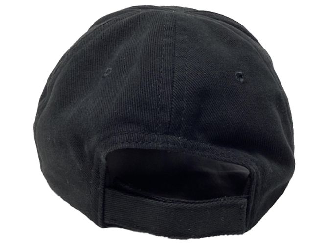 Everyday Schwarze Baumwoll-Baseballmütze mit gesticktem Balenciaga-Logo - Ansicht 3