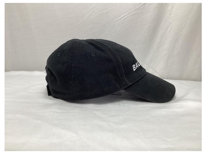 Everyday Schwarze Baumwoll-Baseballmütze mit gesticktem Balenciaga-Logo - Ansicht 7
