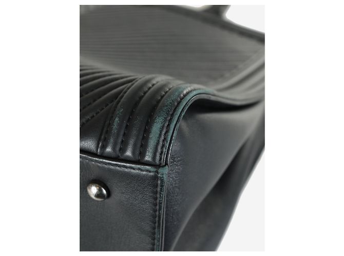 Chanel Schwarze Boy Tote Bag aus Lammleder mit Chevron-Steppung 2014 - Ansicht 5