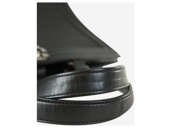 Chanel Schwarze Boy Tote Bag aus Lammleder mit Chevron-Steppung 2014 - Ansicht 7
