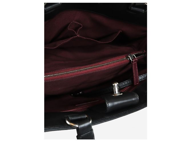 Chanel Schwarze Boy Tote Bag aus Lammleder mit Chevron-Steppung 2014 - Ansicht 8