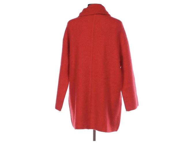 Diane Von Furstenberg Cappotto oversize in lana e angora per donna Rosso - vista 3