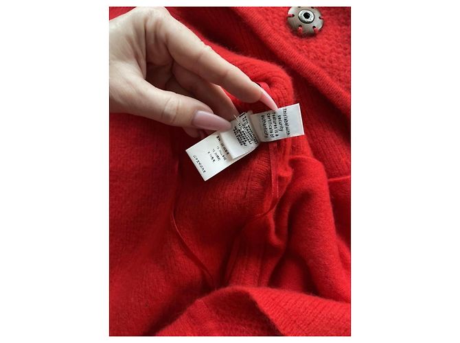 Diane Von Furstenberg Cappotto oversize in lana e angora per donna Rosso - vista 5