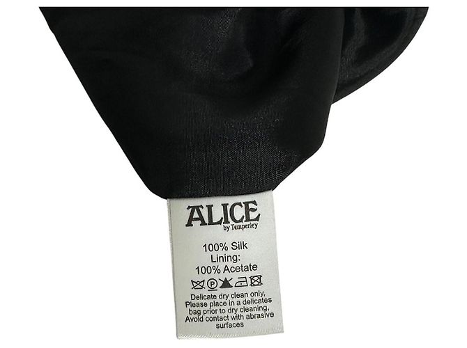 Alice by Temperley Ein Schulter Seiden Mini Kleid Schwarz - Ansicht 6