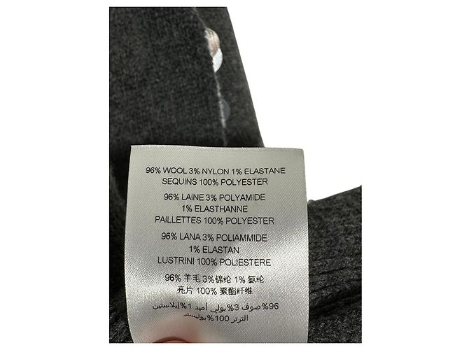 Christopher Kane Pailletten Cardigan Oversize Grau Wolle - Ansicht 14