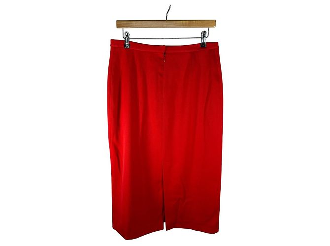 Gonna a matita in lana vergine Michael Kors rossa Rosso - vista 4