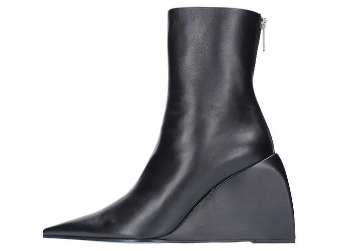 Off white Stiefeletten aus Leder - Ansicht 3
