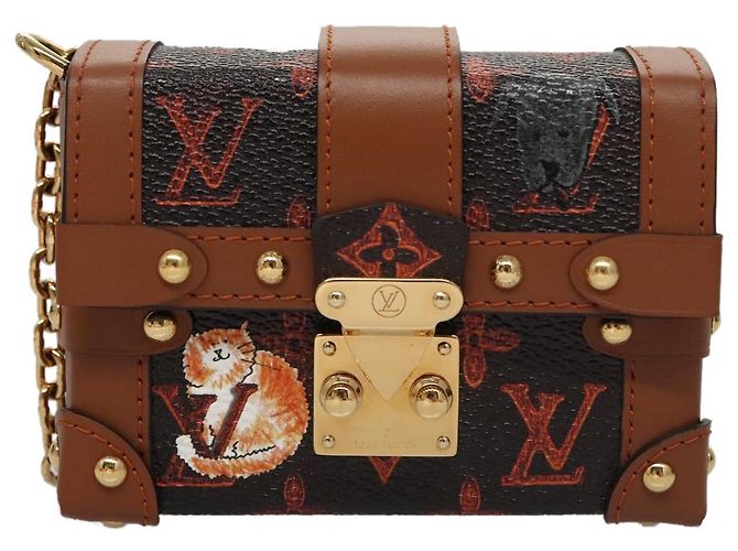 LOUIS VUITTON Monogram Catgram Essential Trunk Pouch M63892 LV Auth 102575S Monogramma - vista 13