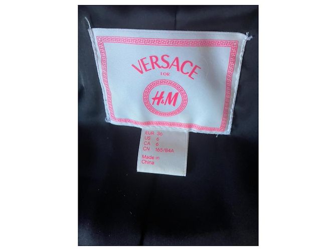 Versace For H&M Leder Bikerjacke Schwarz Größe 36 - Ansicht 5