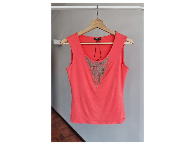 Top Escada Rosa Coral de Viscosa XS - vista 2