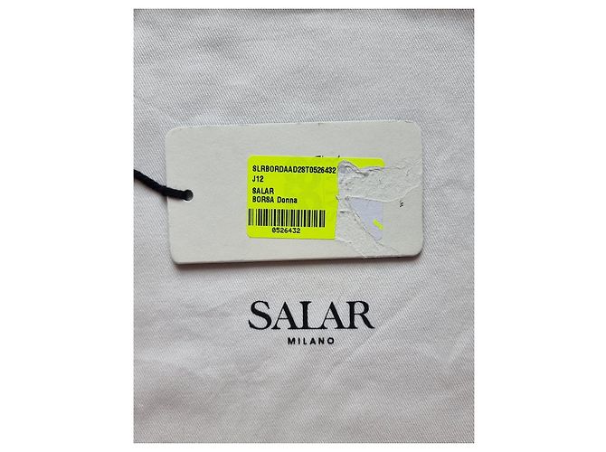 Autre Marque Salar Milano Bebe Crackle mini borsa in pelle verde - vista 10