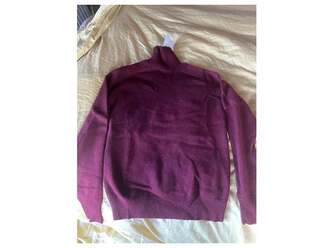 Victoria Beckham Rollkragenpullover aus Kaschmir Dunkelrot Bordeaux - Ansicht 2