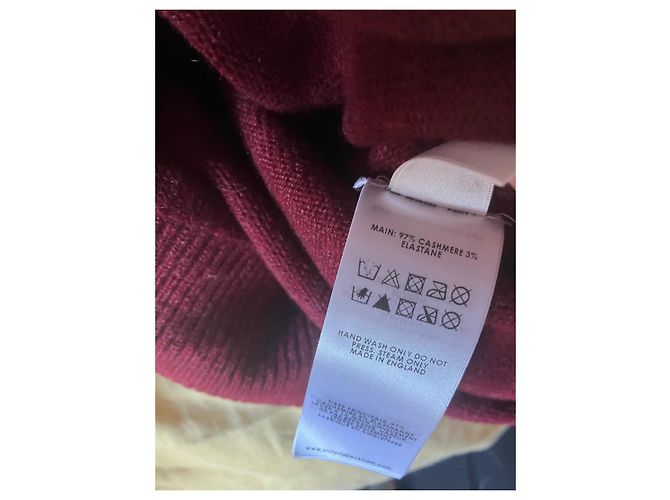 Victoria Beckham Rollkragenpullover aus Kaschmir Dunkelrot Bordeaux - Ansicht 6