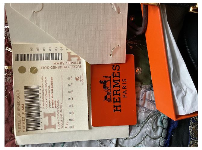 Hermès Cinto Hermes com fivela de placa dourada Preto - vista 11
