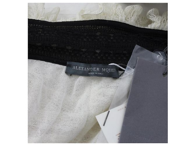 Cárdigan de encaje fruncido Alexander McQueen Negro Crudo - vista 9