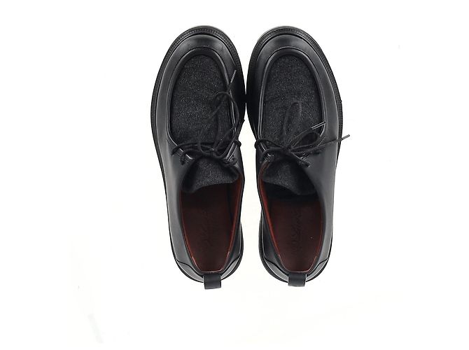 Scarpe Derby stringate Loro Piana in pelle nera Nero - vista 10