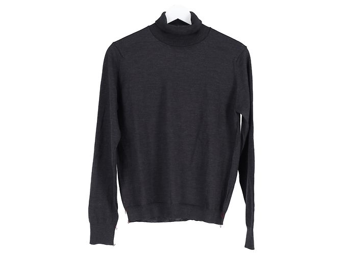 Maison Martin Margiela Maison Margiela lockere Faden Rollkragenpullover aus grauer Wolle - Ansicht 4